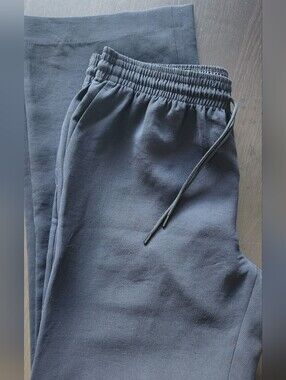 Wilfred Black Wide-Leg Pull-On Pants